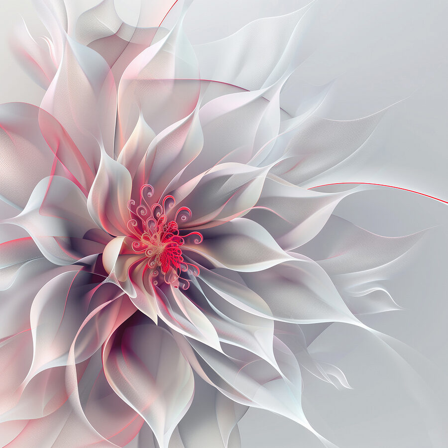 Witte en roze bloem