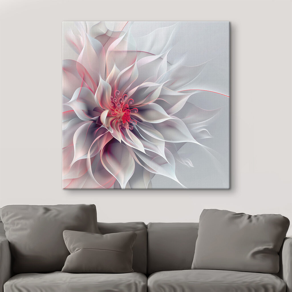 White and pink flower