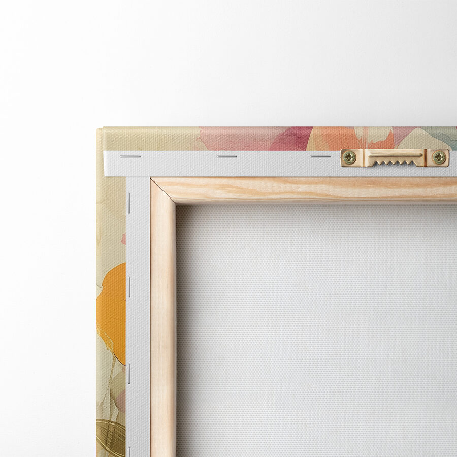 Schilderij van bloemen op een muur