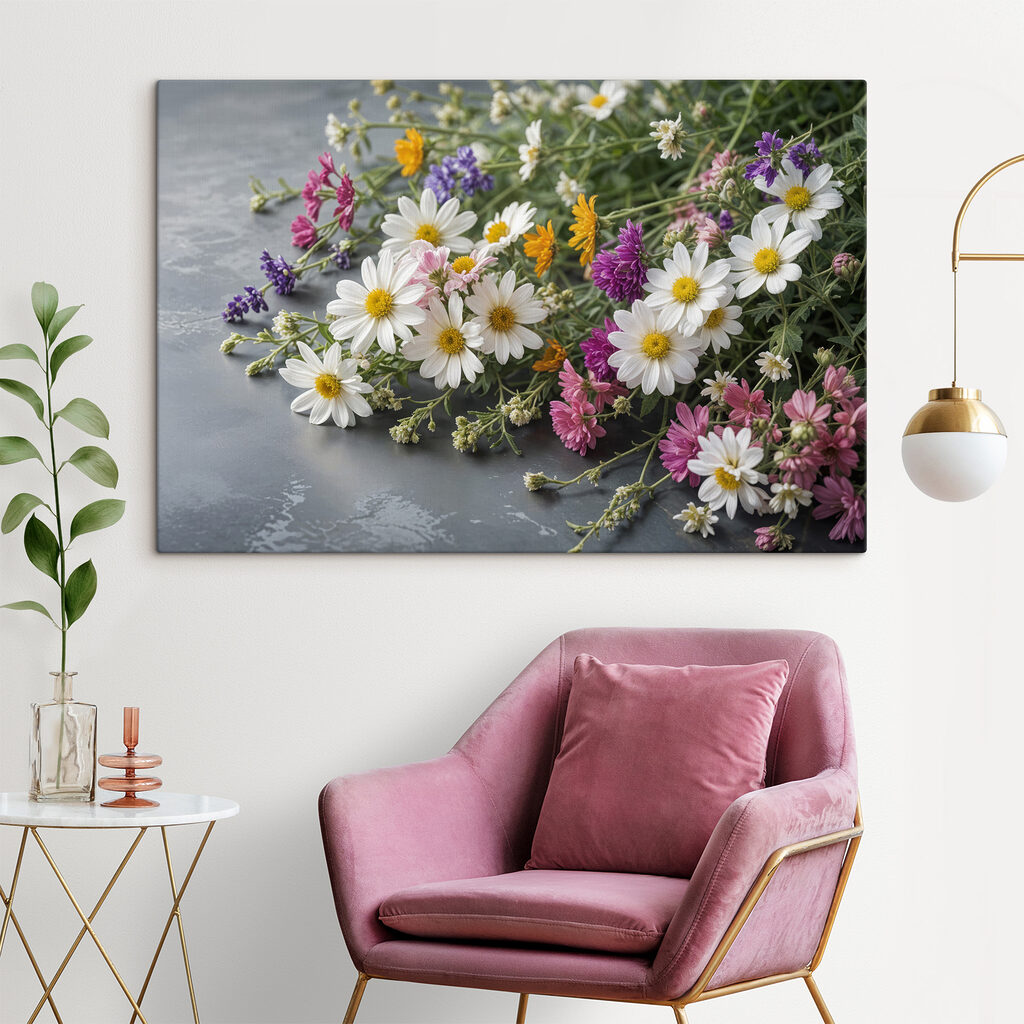 Group of colorful flowers