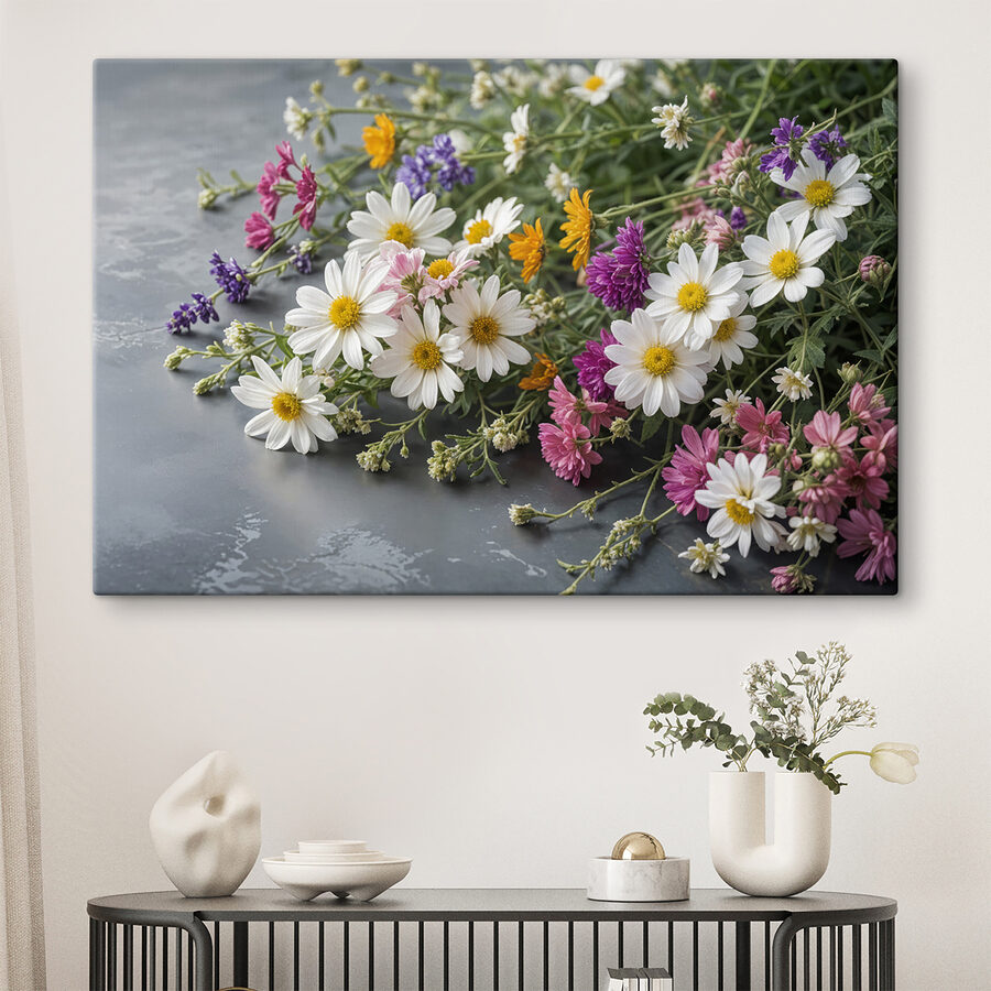Groep kleurrijke bloemen