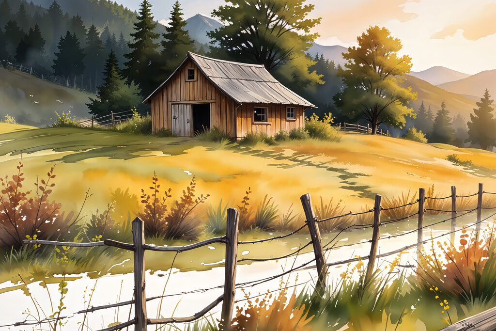 House in a field House in a field