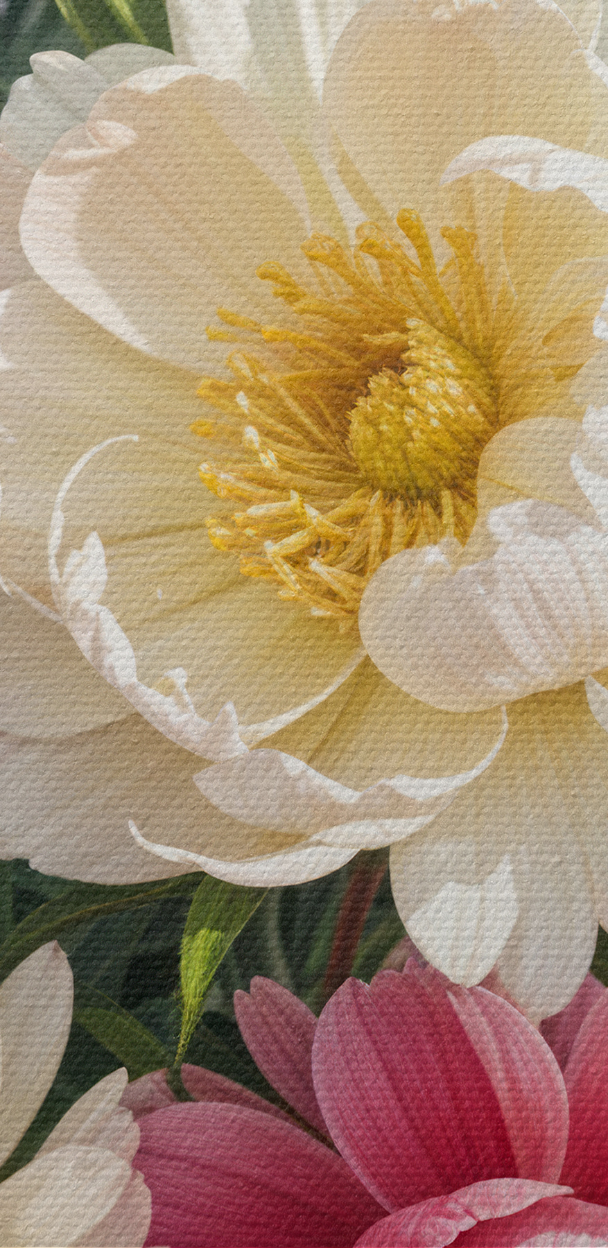 Boeket bloemen met bladeren