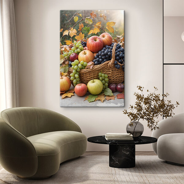 Fruitmand met bladeren Fruitmand met bladeren