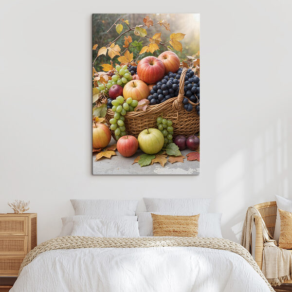 Fruitmand met bladeren Fruitmand met bladeren
