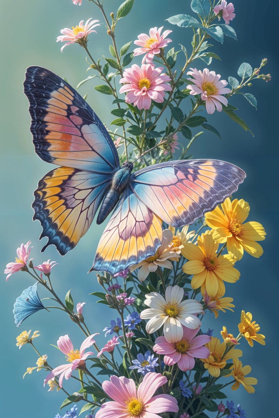 Vlinder op een bloem