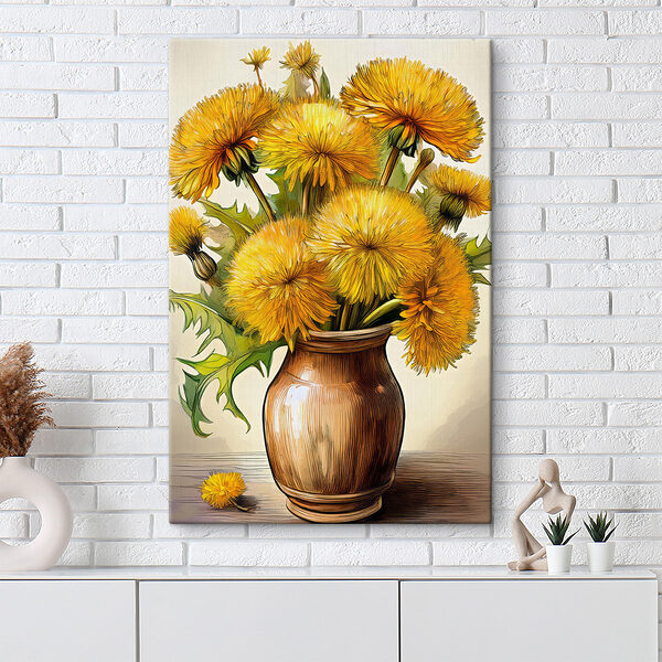 Gele bloemen in een vaas Gele bloemen in een vaas