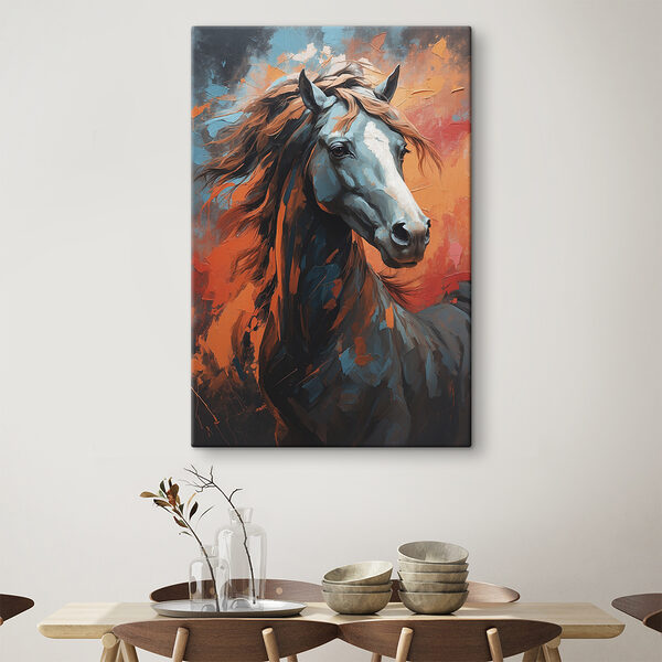 Schilderij van een paard Schilderij van een paard