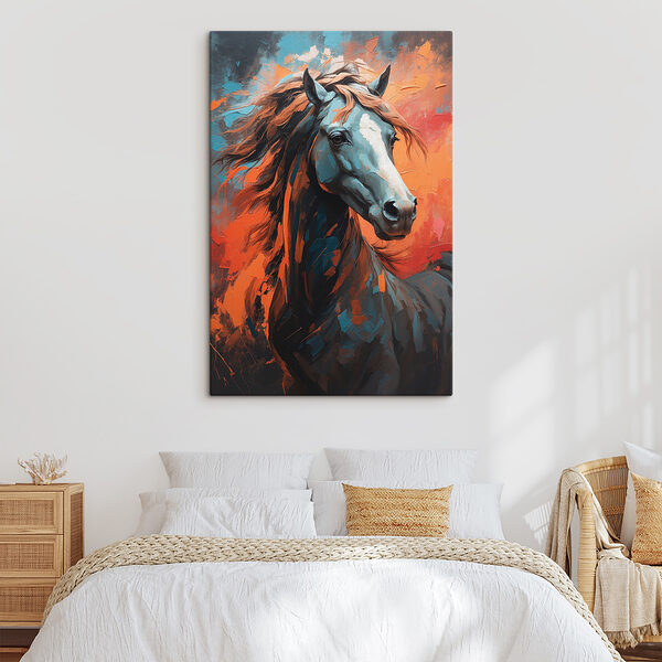 Schilderij van een paard Schilderij van een paard