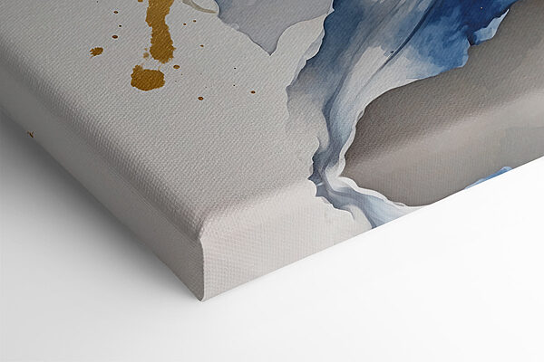 Painting of a white and blue flower Painting of a white and blue flower