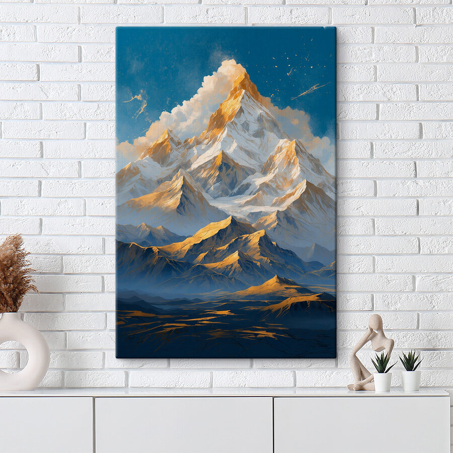 Bergketen met sneeuw en wolken Bergketen met sneeuw en wolken