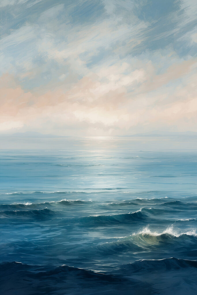 Large body of water with waves Large body of water with waves