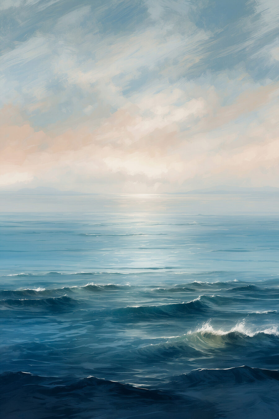 Canvas Schilderijen Groot wateroppervlak met golven - Afbeelding 10