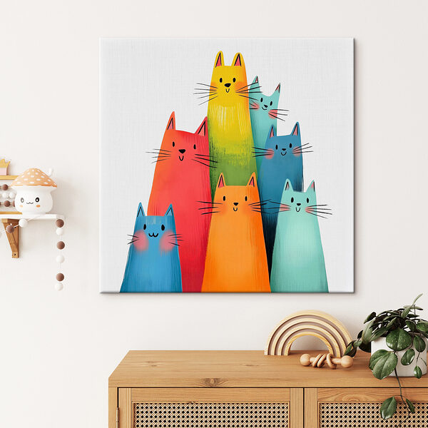 Groep katten met verschillende kleuren Groep katten met verschillende kleuren