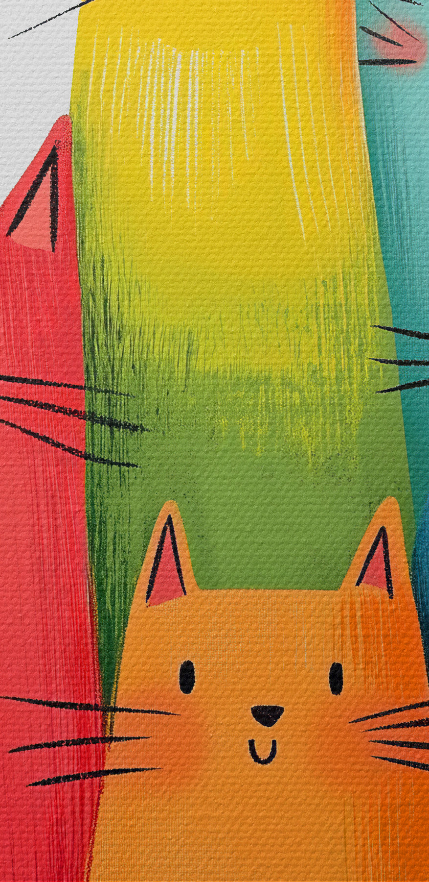 Groep katten met verschillende kleuren