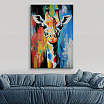 Canvas Schilderijen Schilderij van een giraffe