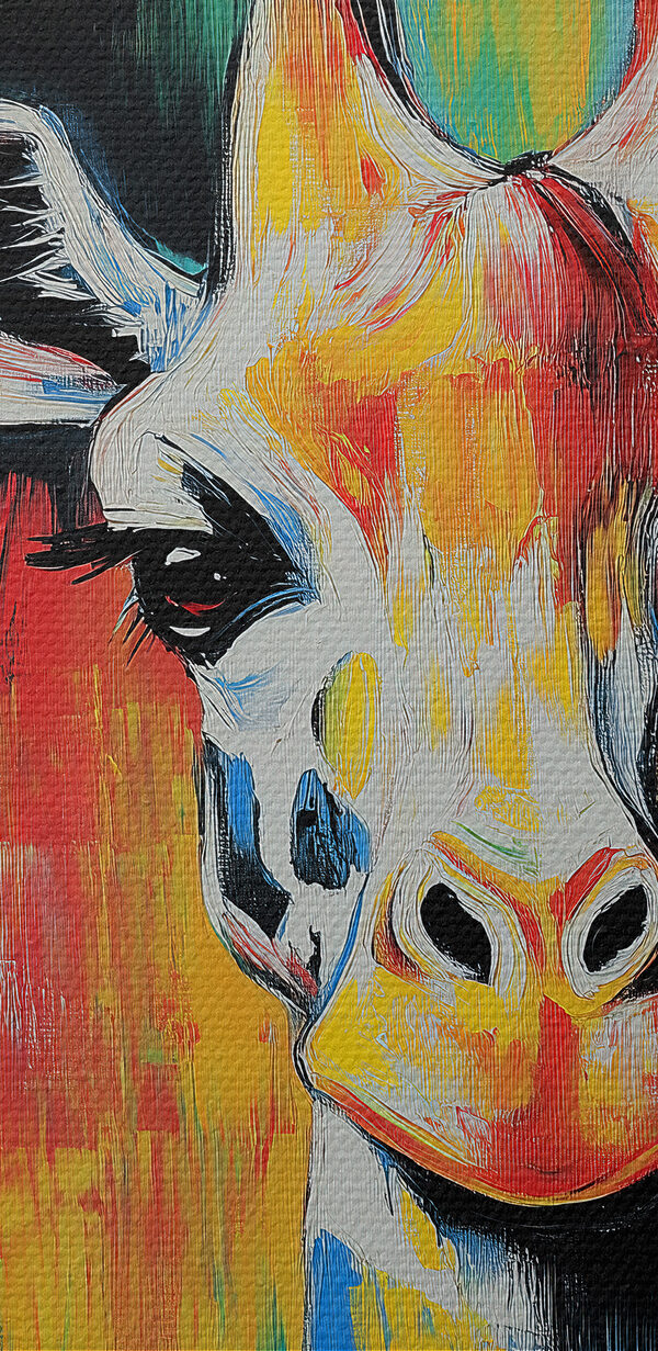 Schilderij van een giraffe Schilderij van een giraffe