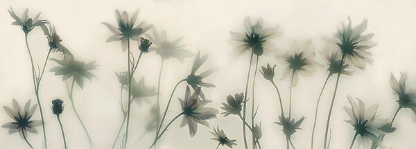 Groep bloemen met stelen Groep bloemen met stelen