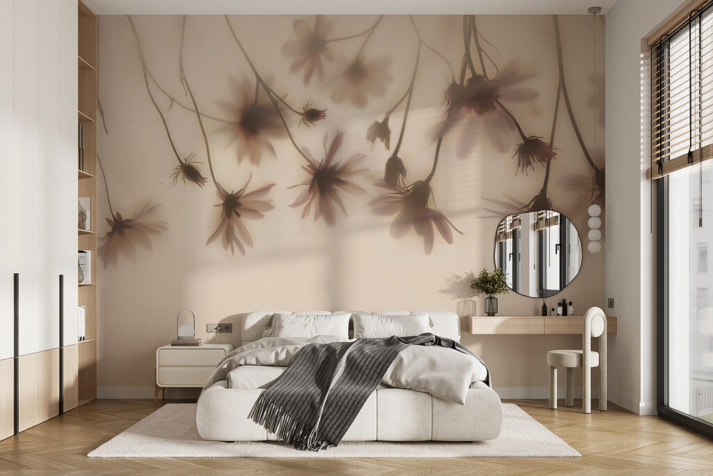 Group of flowers on a white background