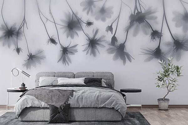 Group of flowers on a white background