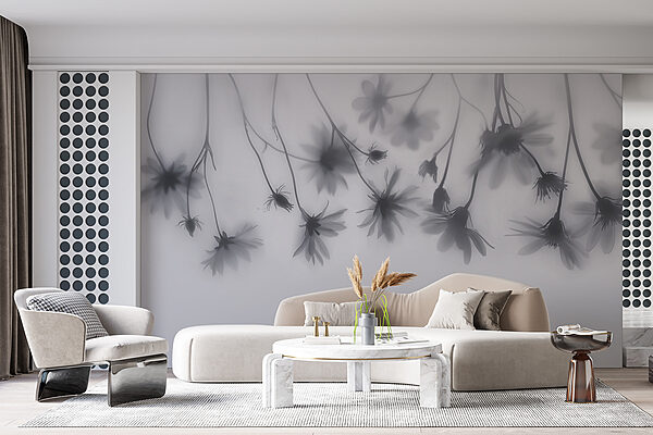 Group of flowers on a white background