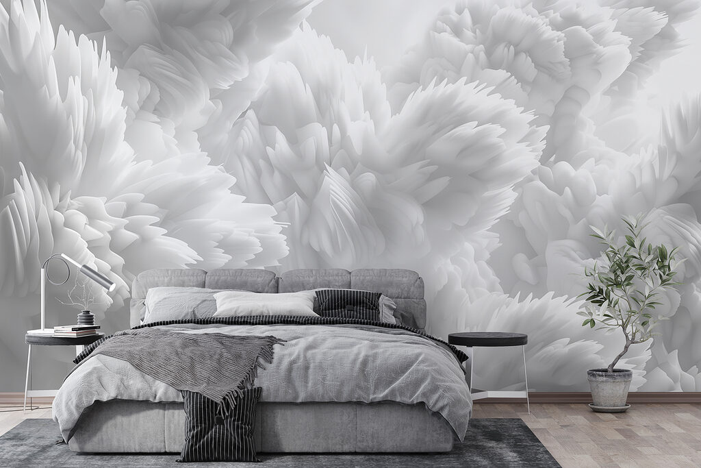 Close up of white fluffy objects