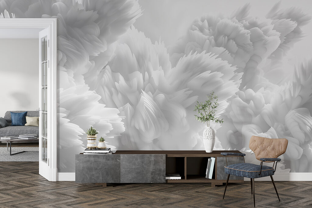 Close up of white fluffy objects