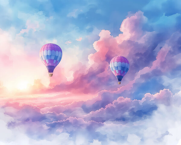 Hete luchtballonnen in de lucht Hete luchtballonnen in de lucht