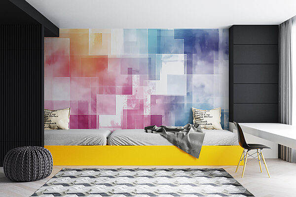 Kleurrijke vierkantjes in verschillende kleuren Kleurrijke vierkantjes in verschillende kleuren