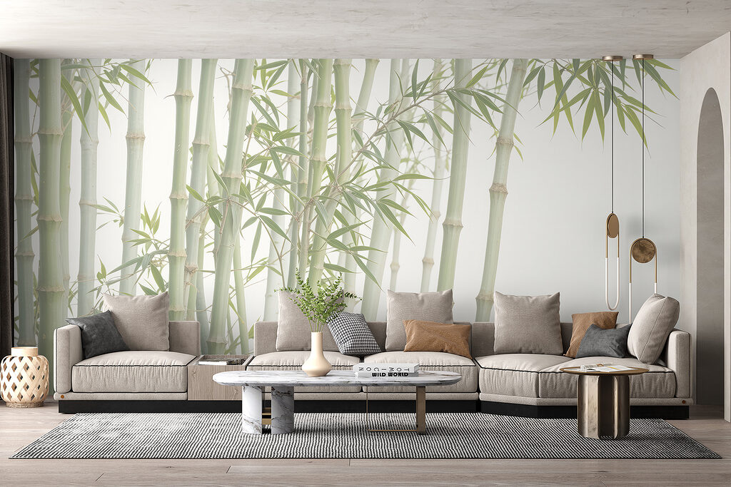 Group of bamboo stems