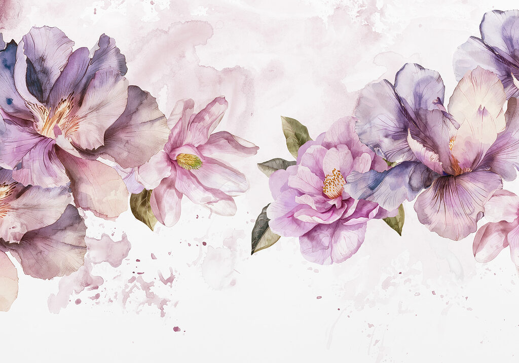 Groep paarse bloemen Groep paarse bloemen