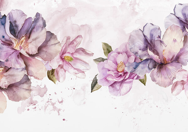 Groep paarse bloemen Groep paarse bloemen