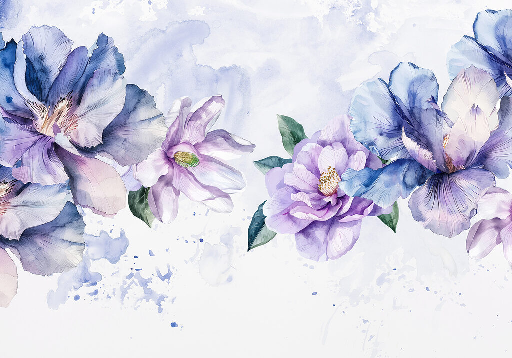 Groep bloemen op witte achtergrond Groep bloemen op witte achtergrond