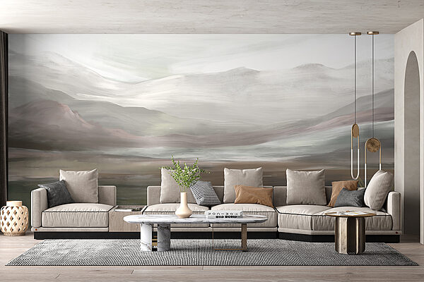 Landschap met bergen en wolken Landschap met bergen en wolken