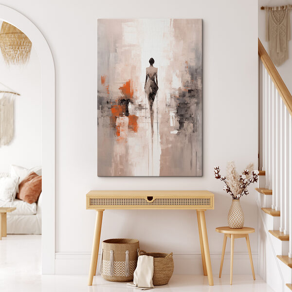 Schilderij van een vrouw in een kamer Schilderij van een vrouw in een kamer