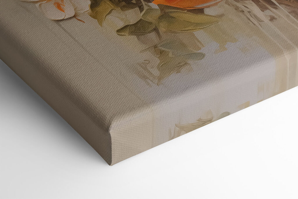 Painting of oranges and flowers