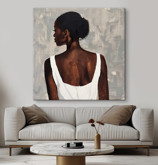 Vrouw in een witte tanktop Vrouw in een witte tanktop