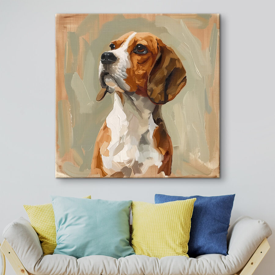 Schilderij van een hond