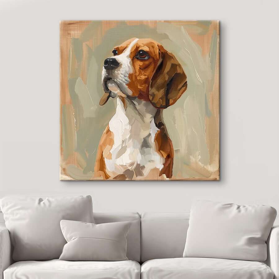 Schilderij van een hond