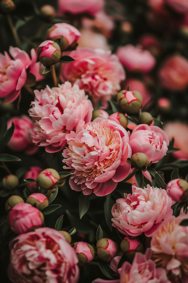 Groep roze bloemen Groep roze bloemen