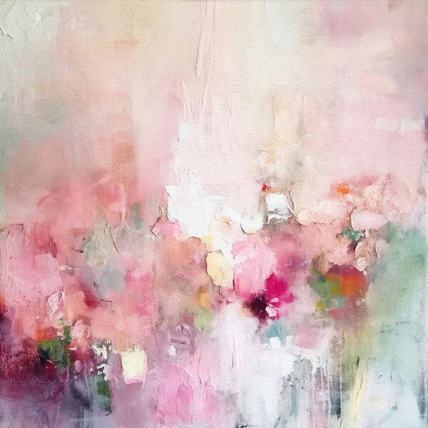 Schilderij van bloemen op een wit oppervlak Schilderij van bloemen op een wit oppervlak