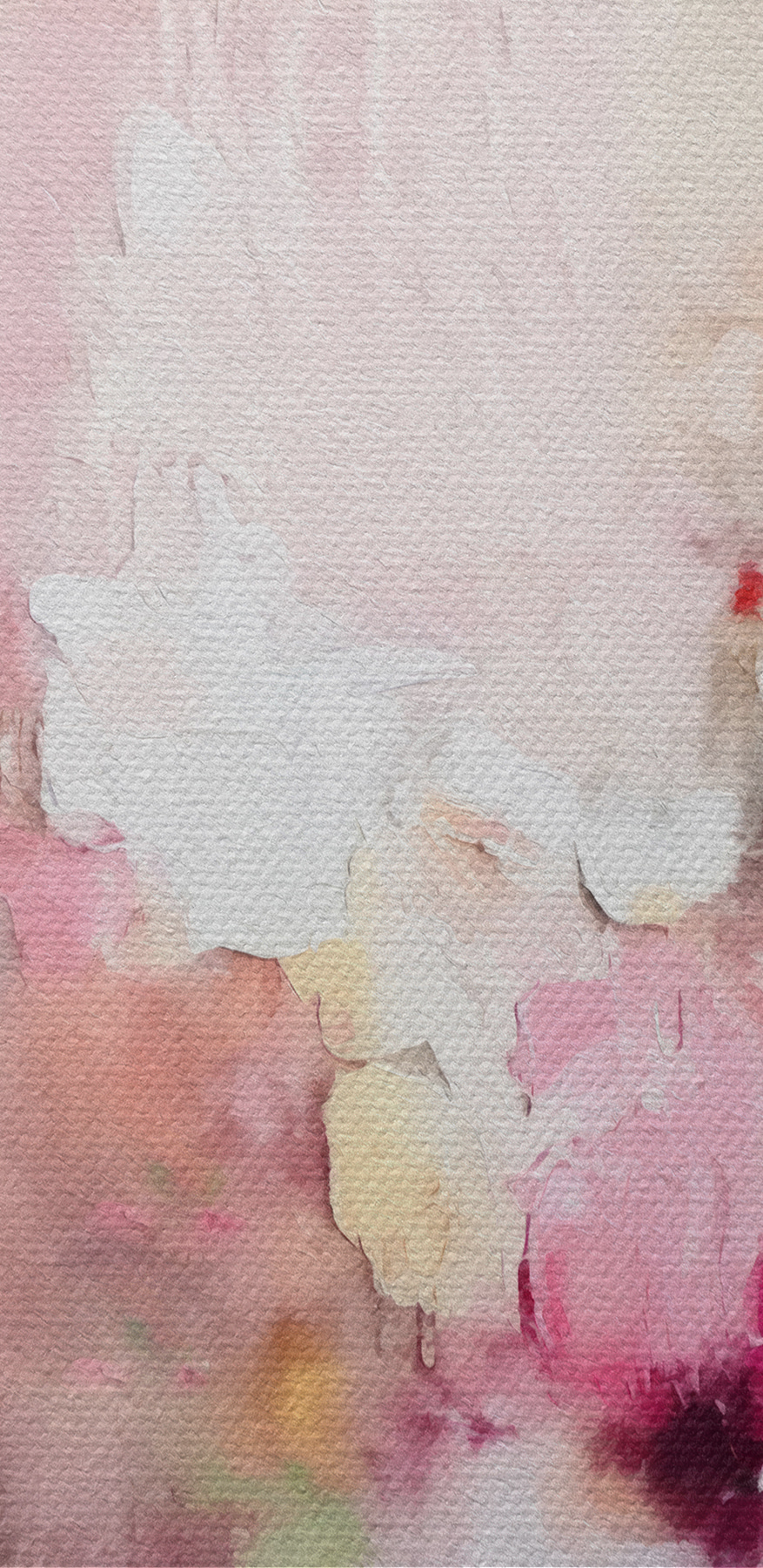 Schilderij van bloemen op een wit oppervlak