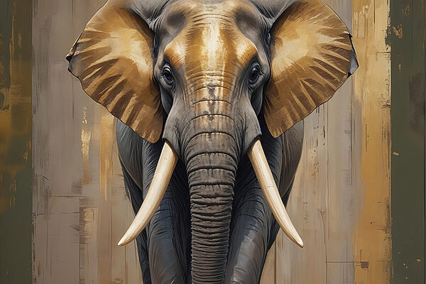 Een olifant met grote oren Een olifant met grote oren