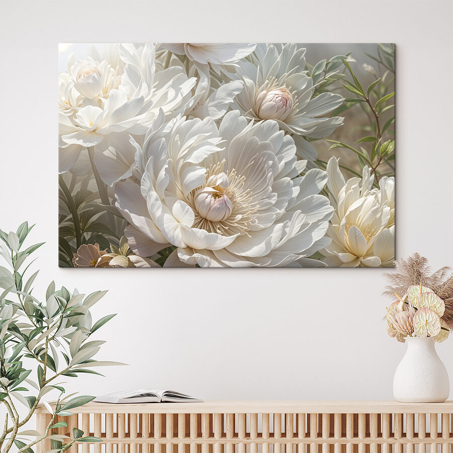 Groep witte bloemen Groep witte bloemen