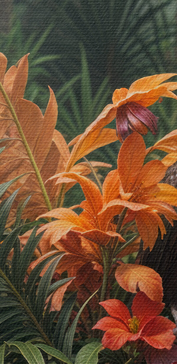 Vogel zittend op een bloem Vogel zittend op een bloem