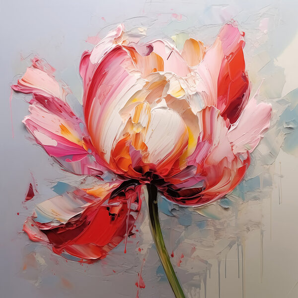 Schilderij van een bloem Schilderij van een bloem