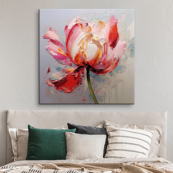 Schilderij van een bloem Schilderij van een bloem