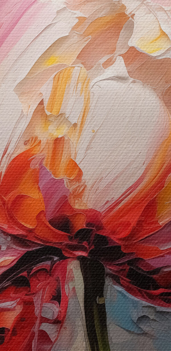 Schilderij van een bloem Schilderij van een bloem