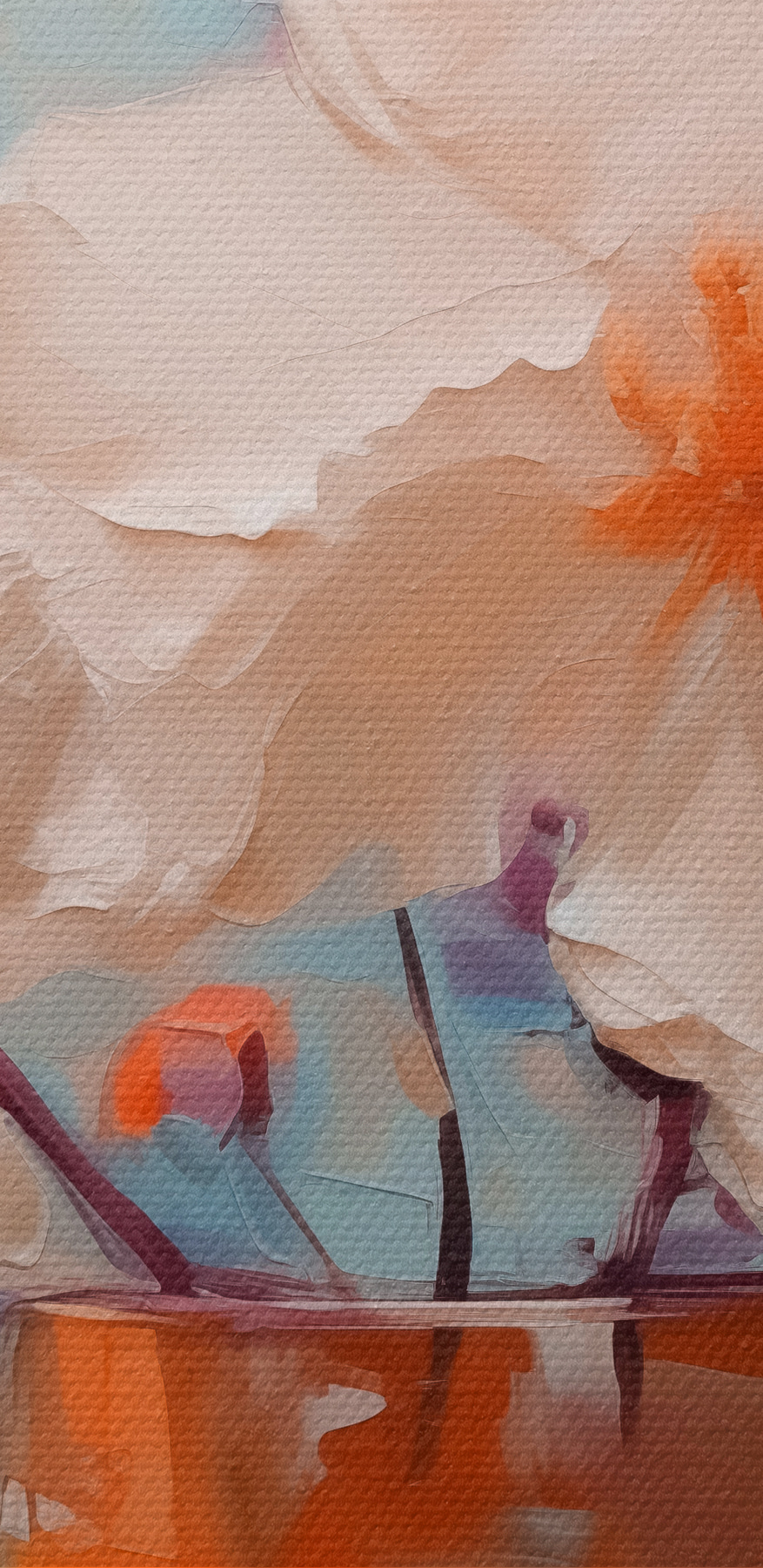 Schilderij van bloemen in een vaas