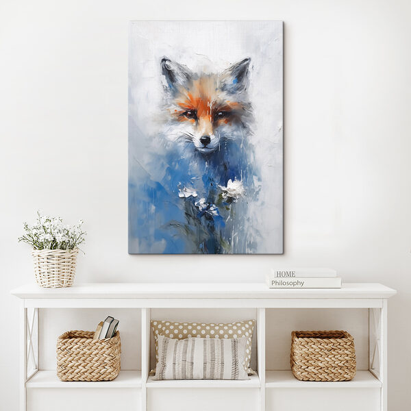 Schilderij van een vos Schilderij van een vos